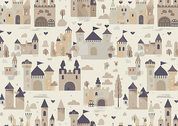 Magic Castle, Stone - Twist&Fit Roman Blind - Image 7